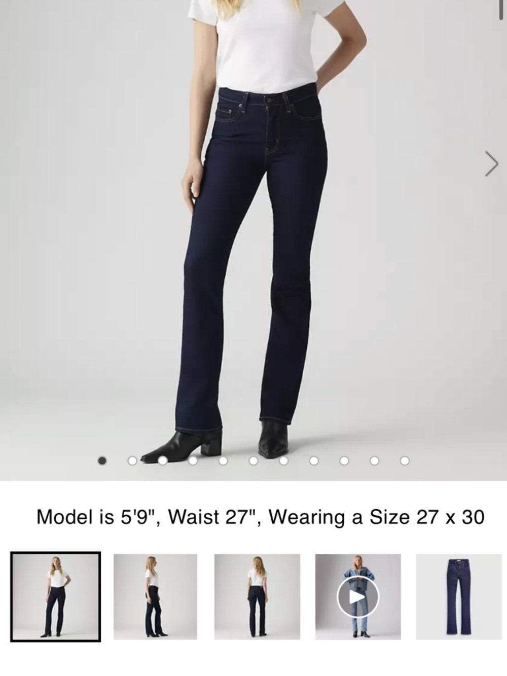 Levi's Dark Blue Bootcut High-Rise Jeans
